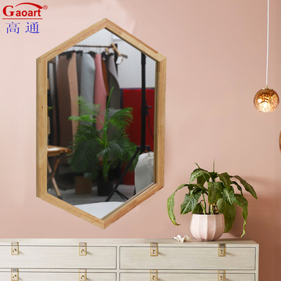 Dimensioni personalizzate Cornice in legno Specchio murale moderno per il bagno domestico Decorazione antica