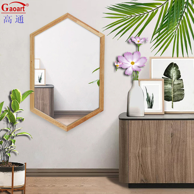 Dimensioni personalizzate Cornice in legno Specchio murale moderno per il bagno domestico Decorazione antica