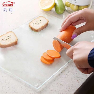 Accessori da cucina Tavola da taglio di formaggio in vetro temperato a quadrato rinforzato per tutte le stagioni