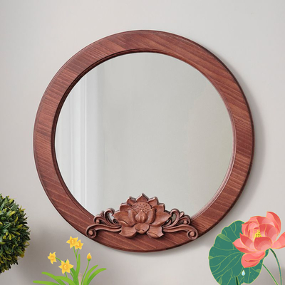Arco di lunghezza completa Muro rustico a cornice Decorazione domestica Cornice di legno per il pavimento lunghezza specchio