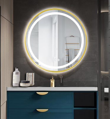 Hotel Salone Parete Smart Touch Screen Decorazione della casa LED Forma rotonda Luce specchio bagno