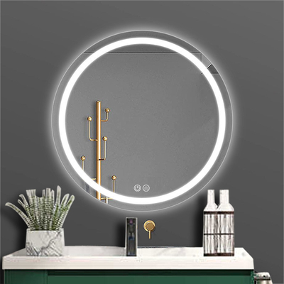 Dimensione personalizzata Luce specchio LED bagno per muro senza cornice e Smart touch screen