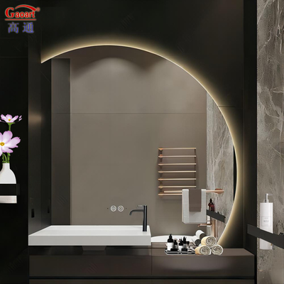 Materiale autorizzato Disegno moderno Specchio argento Led Salone Touch Screen Bagno intelligente Specchio