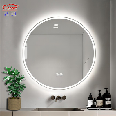 Luce a LED toccante a guinzaglio Luce rotonda Smart Salon Vanity Makeup Bagno Specchio a parete