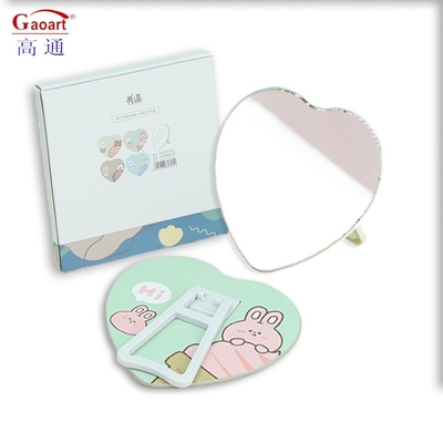 Extra LOGO Yes Design Mini Pocket Vanity a forma di cuore Make Up Specchio Specchio per ragazze
