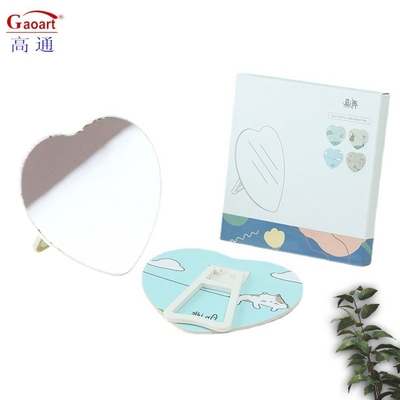 Extra LOGO Yes Design Mini Pocket Vanity a forma di cuore Make Up Specchio Specchio per ragazze
