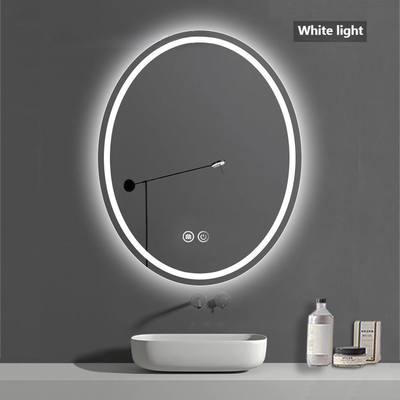 Moderno Disegno Vanità Ovale Grande Rotondo Bagno retroilluminato Smart Led Light Up Bagno Specchio Per Bagno
