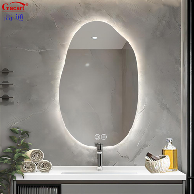 Specchio da bagno a touch a LED intelligente con funzione antifog e specchio di vetro moderno