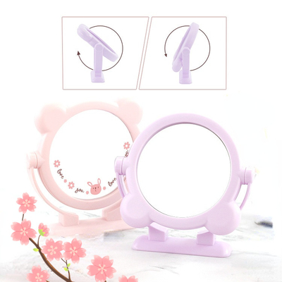Modern Compact Vanity Table Makeup Mirror con design carino e materiale in vetro 100 Pcs