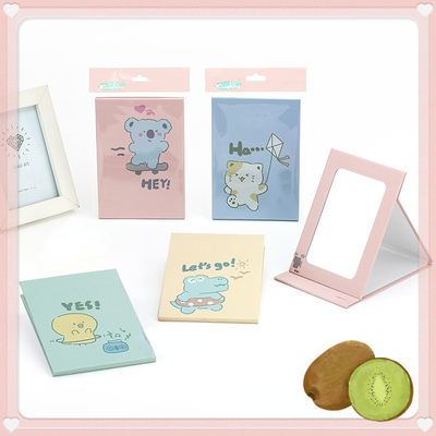 Extra Logo Vanity Travel Cosmetico in forma di cuore Specchio di trucco con carta rivestita