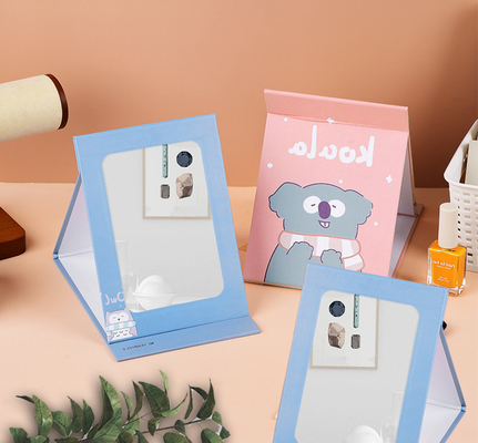 Make-up pieghevole Carino in forma di cuore Make-up cosmetico Piccolo con logo extra Sì Specchio