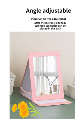 Folding Heart Shaped Makeup Viaggi Vanity Mirror Paper Bag Packaging per cosmetici facili