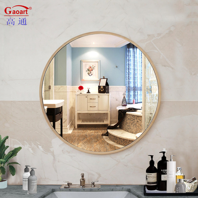 Home Wineshop Stile Art Deco Design Specchio di vetro a cornice di ferro nero per bagno moderno