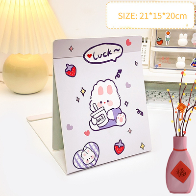 Extra LOGO Yes Cute Heart Shaped Foldable Makeup Mirror per viaggi e cosmetici