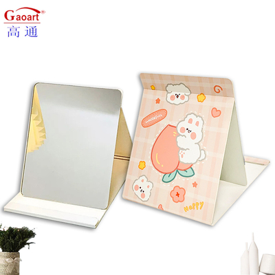 Extra LOGO Yes Cute Heart Shaped Foldable Makeup Mirror per viaggi e cosmetici