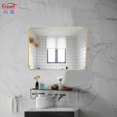 Modern Hanging Wall Art Decor Specchio a montatura in alluminio per la decorazione del bagno