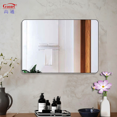 Bagno ovale Inquadratura murale Arte moderna appesa grande adesivo in alluminio Inquadratura in oro Specchio