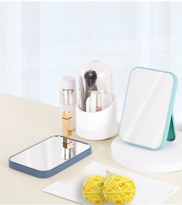 Mini cerchio portatile donna pelle piccolino Miroir Muro appeso con logo Piccolo specchio quadrato Fashion Design
