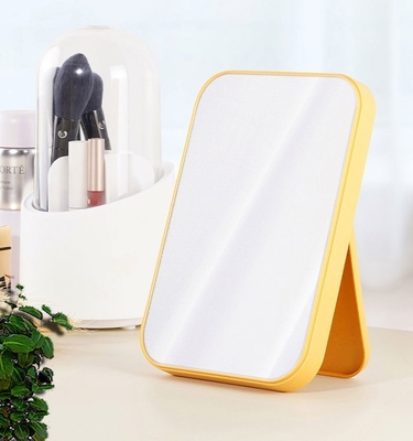 Mini cerchio portatile donna pelle piccolino Miroir Muro appeso con logo Piccolo specchio quadrato Fashion Design