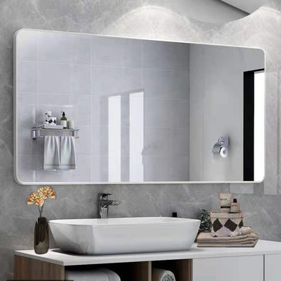 Specchio di vetro in lega di alluminio per buone vendite Stand per bagno a misura personalizzata