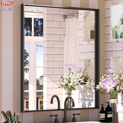 Home Wineshop Stile Art Deco Design Specchio in alluminio a parete con cornice bianca