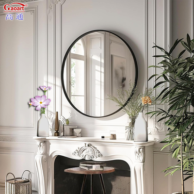 Nordic Silver Design Specchio di vetro incrollabile in stile ovale con dimensioni personalizzate