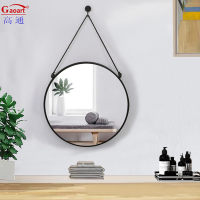 Decorazione di case rotonde Specchio a cornice di plastica per bagno Decorativo stile antico vintage