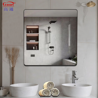Home Specchio decorato con vetro e design raffinato