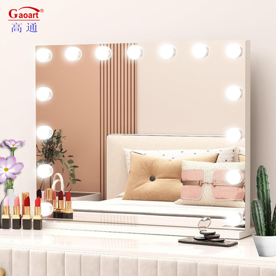Grandi luci bianche illuminate Hollywood Makeup Vanity Mirror con luci a LED