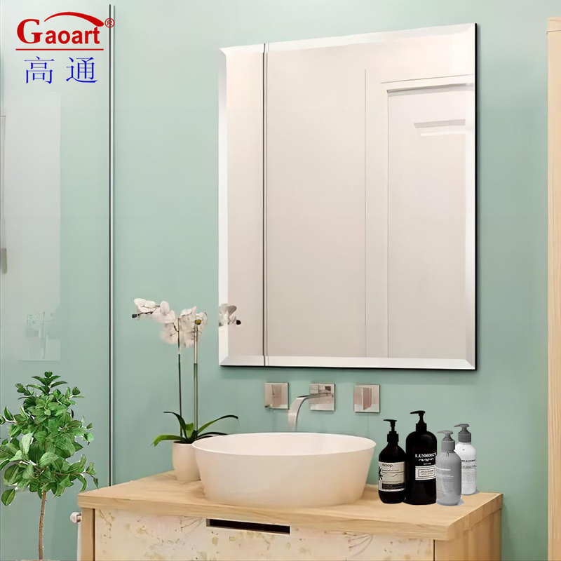 Dimensioni personalizzate Specchio di vetro Adesivo per pareti Magia Salone senza cornice Bagno Specchio ondulato