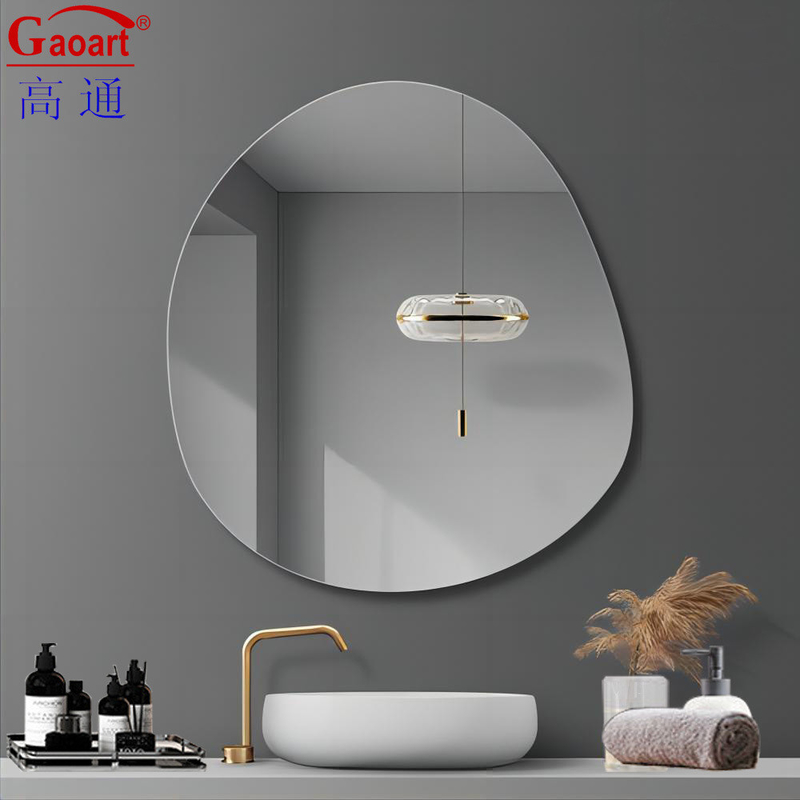 Dimensioni personalizzate Specchio di vetro Bagno moderno Bellezza oro trucco per la casa Magia adesivo completo