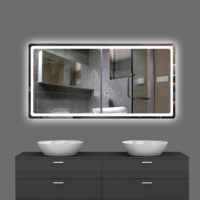 Rotondo moderno LED Hello Kitty Bagno Antifog Specchio di trucco intelligente per la decorazione del bagno