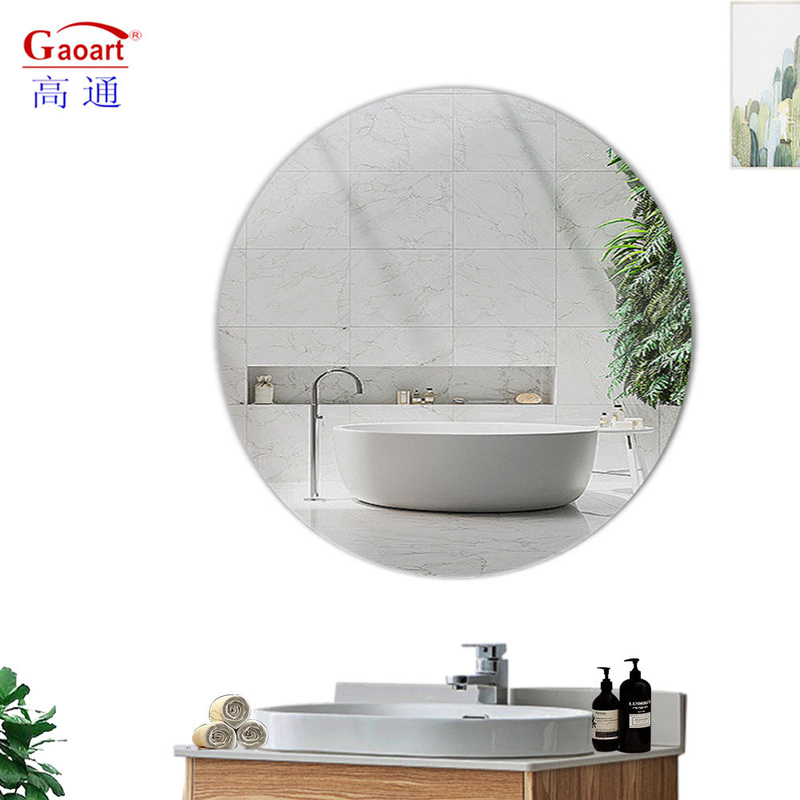 Fate una dichiarazione con questo moderno senza cornice vetro rotondo grande cerchio specchio di parete bagno