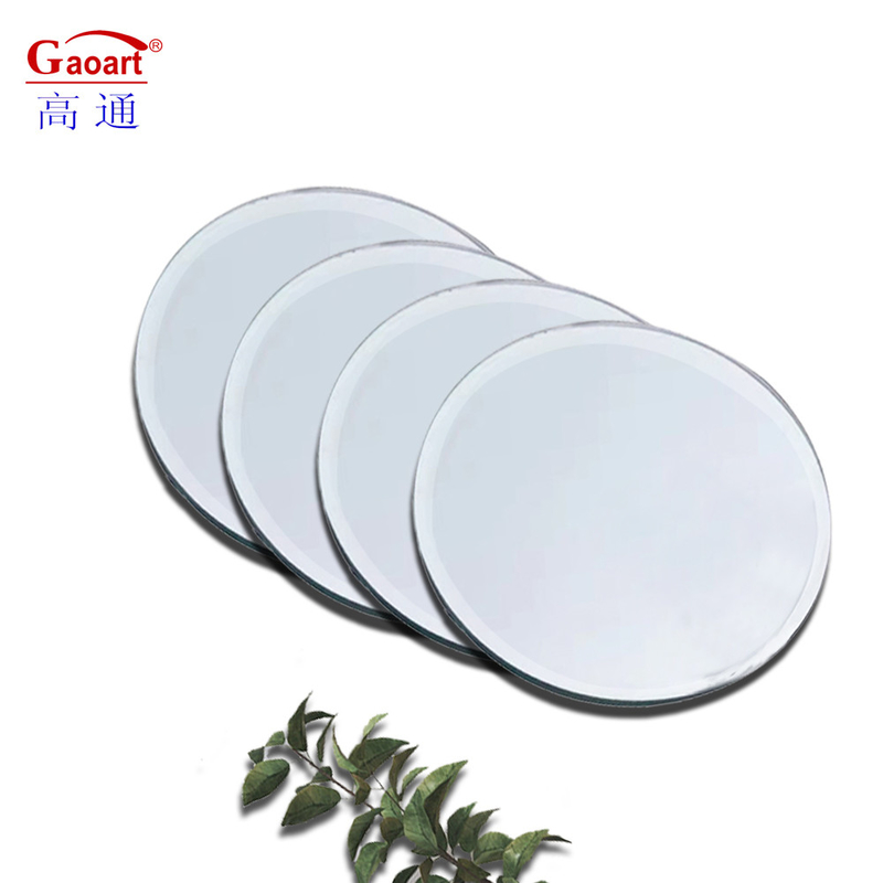 Adesivo senza cornice ondulato di lunghezza completa grande rotondo 80 cm Decor specchio bagno per soggiorno