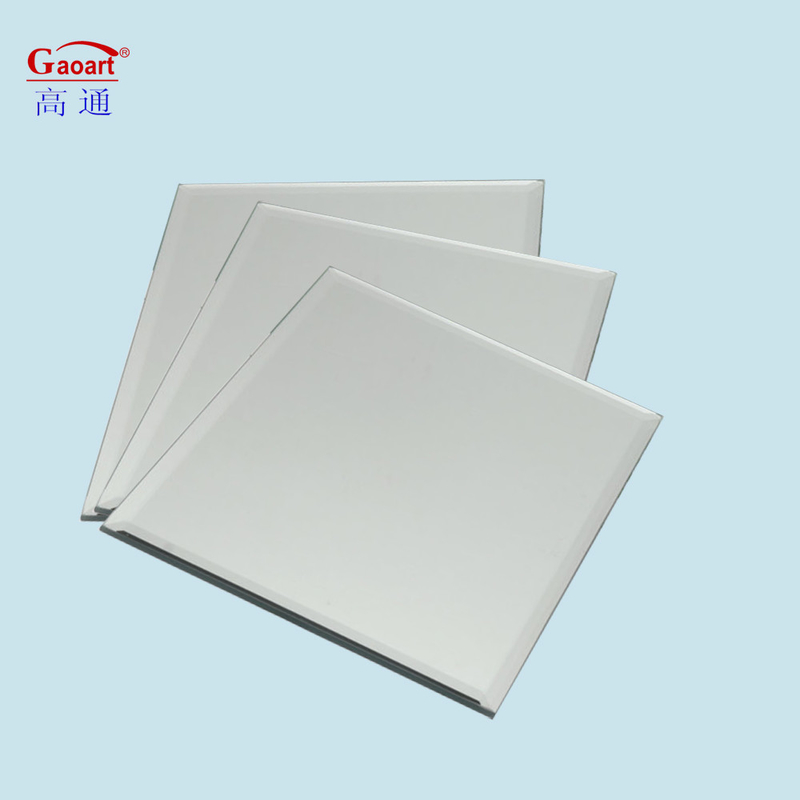Moderno stile di design Rectangle Muro Specchio appeso con bordo rotondo e adesivo bidirezionale