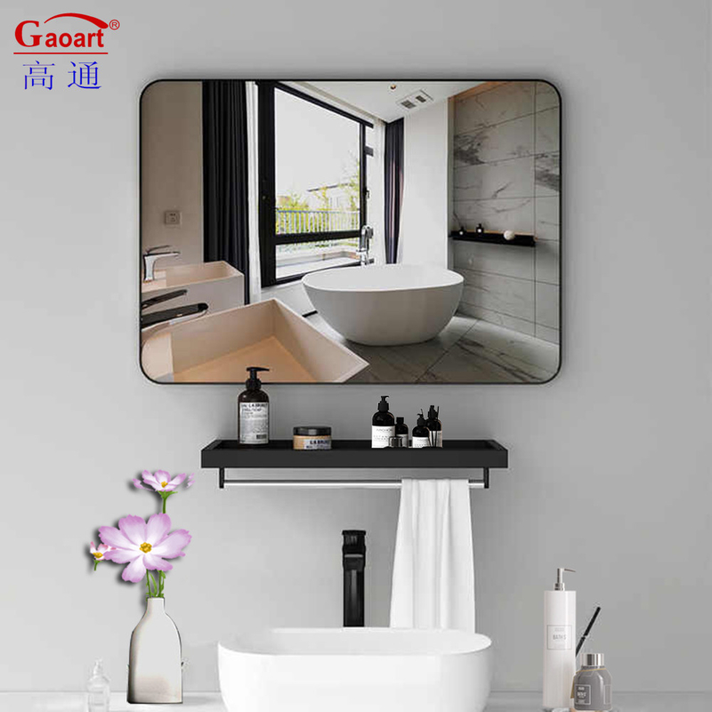 Dimensioni personalizzate Cornice nera a lunghezza intera Specchio a muro appeso per casa e camerino