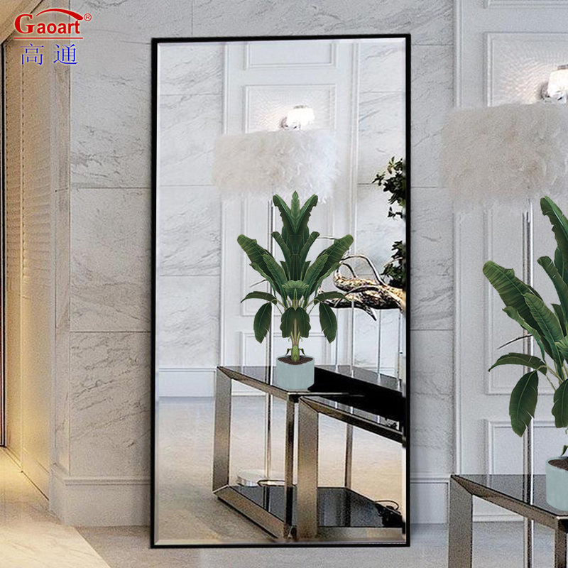 Abbigliamento a tutta lunghezza Golden Bagno Muro Specchio appeso per salone di parrucchieri soggiorno
