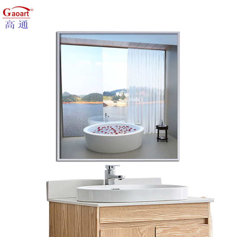 Decorazione del bagno in alluminio in oro originale dimensione personalizzata pavimento in piedi e specchio murario