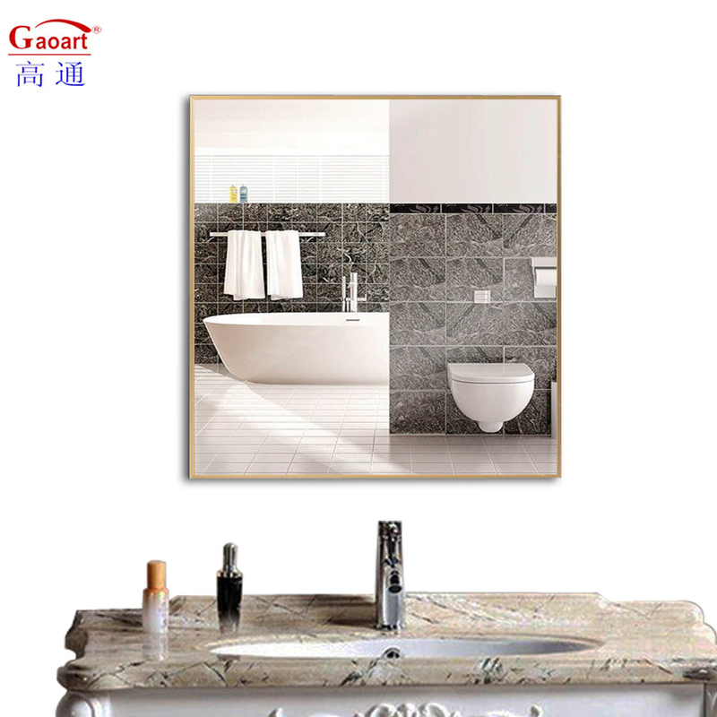 Home Vinificio Grande varietà Parrucchiere oro Nero Specchio in alluminio con telaio