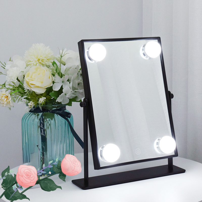 Specchio di vanità a LED in stile Hollywood con trucco personalizzato di grande dimensione e logo extra