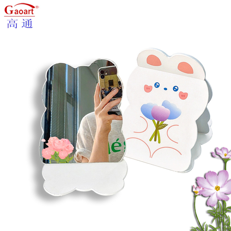 Extra LOGO Makeup pieghevole Make-up pieghevole Cute Travel Cosmetic Vanity Mirror per e LOGO