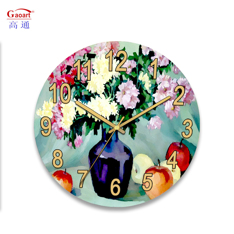 Decorativo Custom Piccolo Decor Decorazione Camera da letto Orologio UV Vetro Parete Grandi Sublimazione Ogni giorno