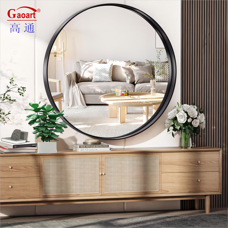 Home Wineshop Bagno Decorativo Grande Specchio Rotondo a Parete con Disegno Moderno e Adesivo
