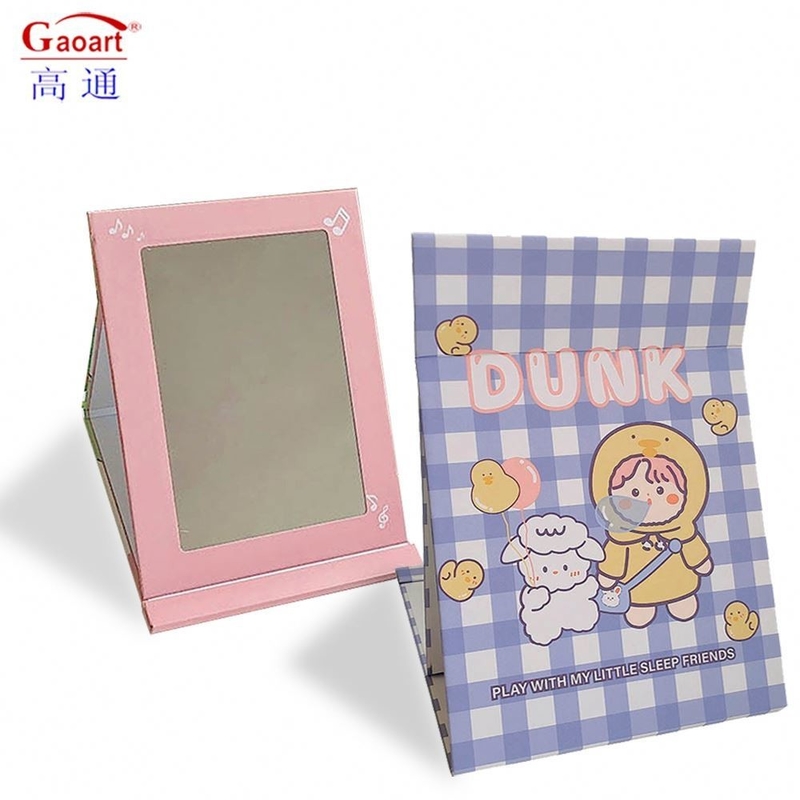 Mini Round Pocket Vanity Heart Shaped Makeup Specchio Compatto per il Touch-Up