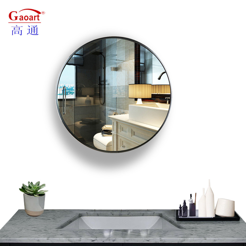 Bagno in metallo a grande cornice nero Infragolabile alluminio alluminio Decor salone specchio