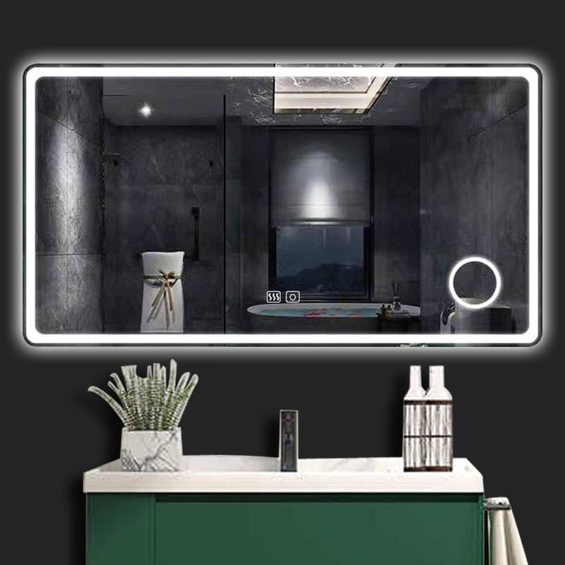 Modern Led Defogger Parete Bagno Bagno Illuminato Decor Piccolo Specchio Per Illuminazione