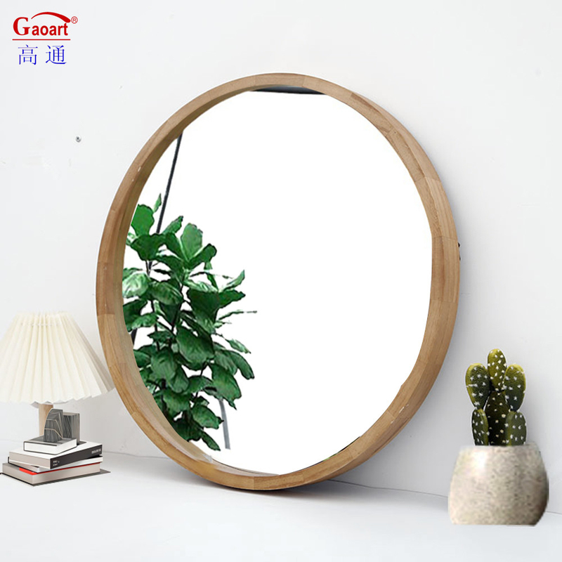 Bagno Cornice di legno per specchio Dimensione personalizzata Legno Arco rotondo antico Decorazione rustica