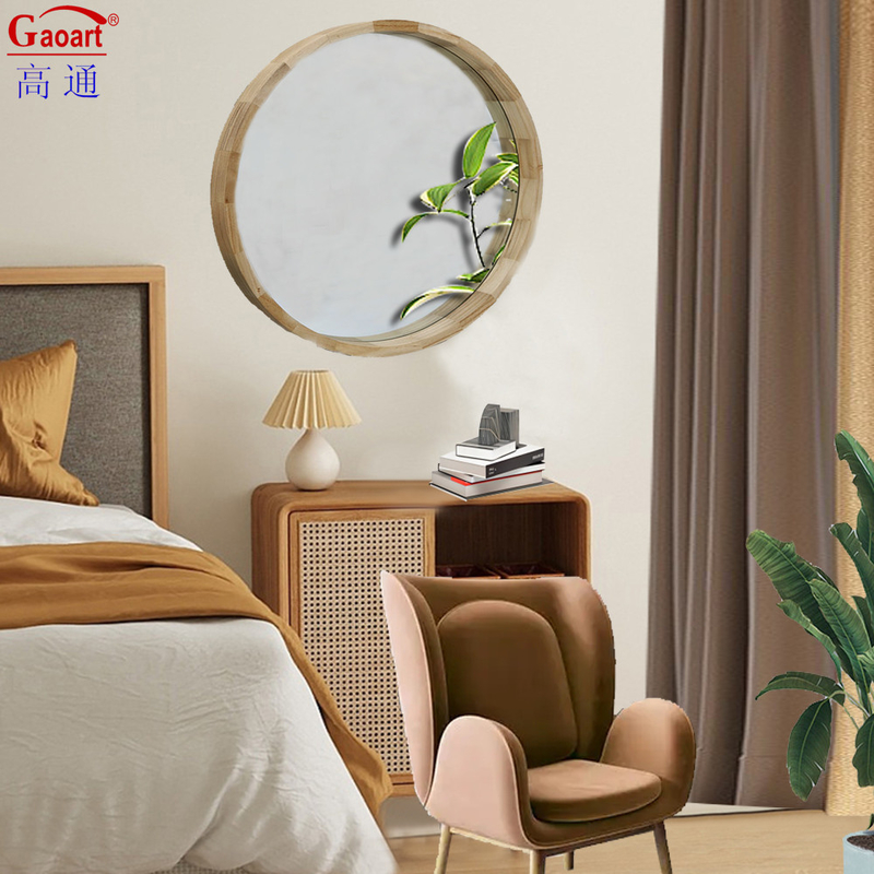 Infissi in legno, specchiatura in vetro, arco rustico, adesivo rotondo con stile moderno e elegante