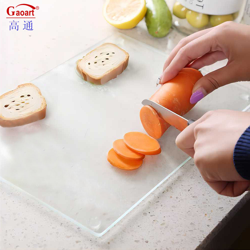 Accessori da cucina Tavola da taglio di formaggio in vetro temperato a quadrato rinforzato per tutte le stagioni