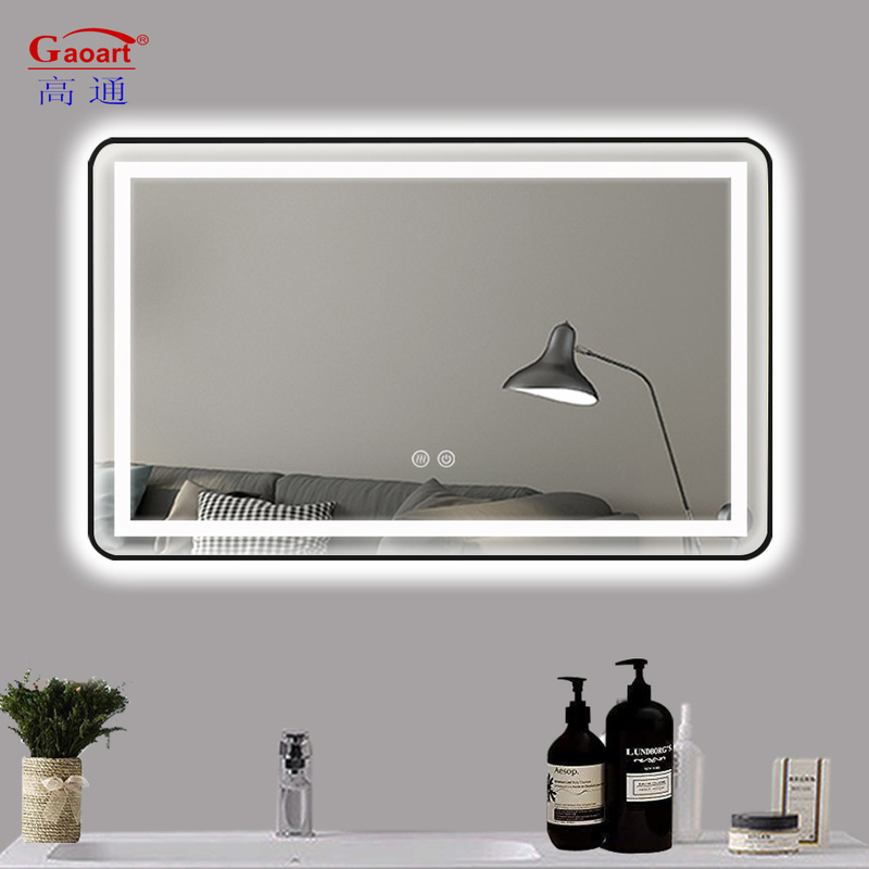 Specchio retroilluminato del bagno LED impermeabile Smart Fitness Bevelleto touch screen Decorazione murale